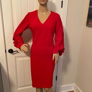 Women's Calvin Klein Red Dress Size 10
